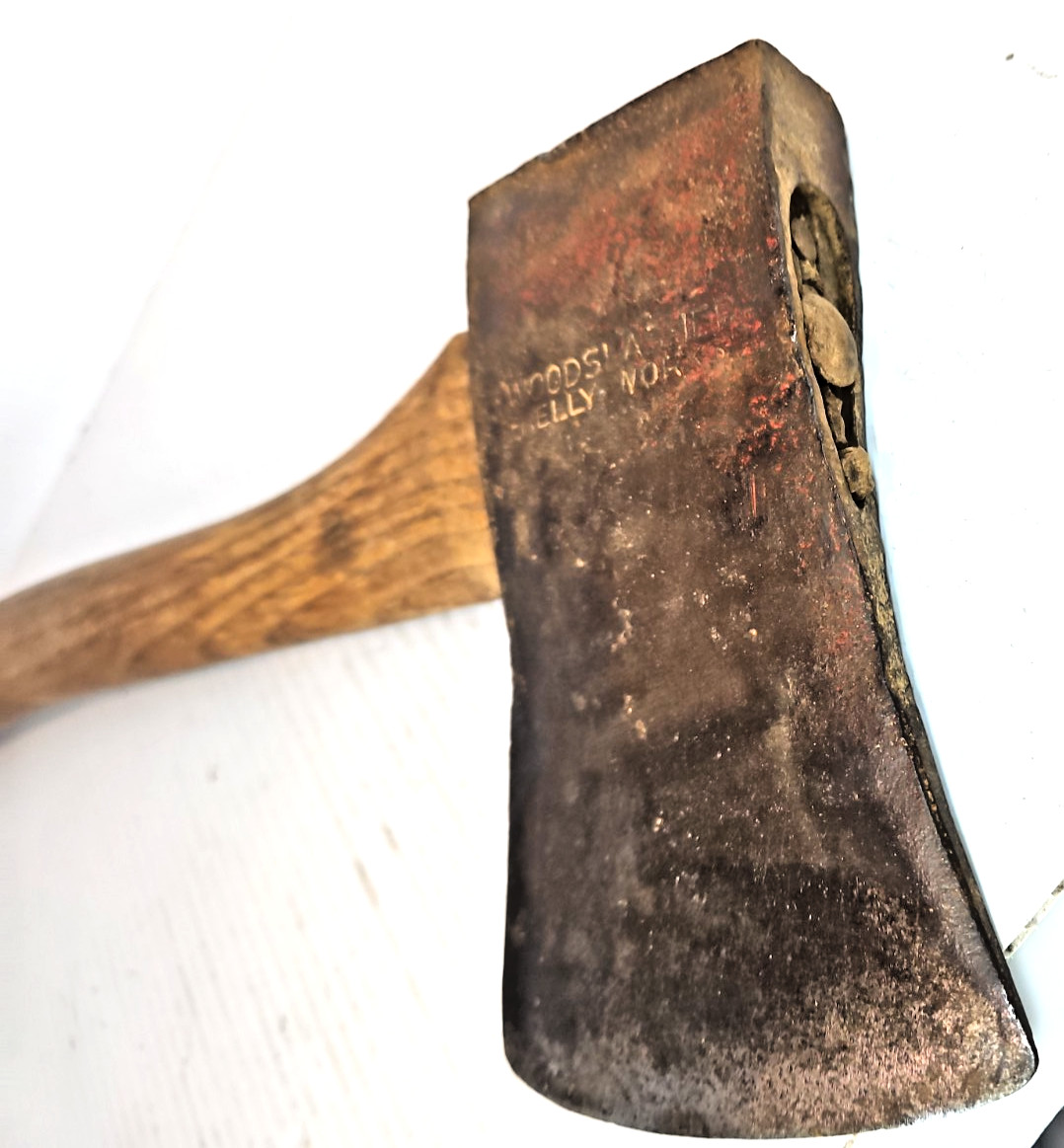 Vintage Kelly Works Woodslasher Boys Axe USA 2 lb 12 oz Camp Hatchet