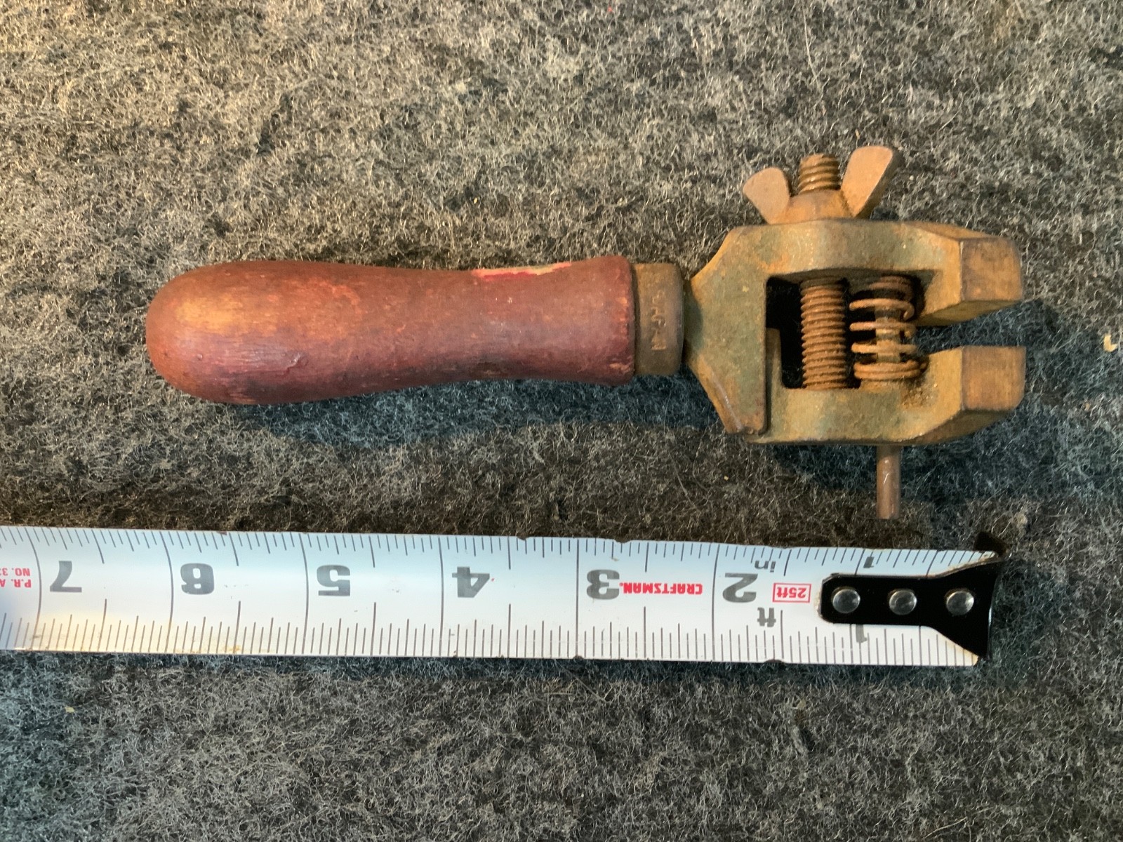 Vintage Hand Vice With Wooden Handle Pin Vise