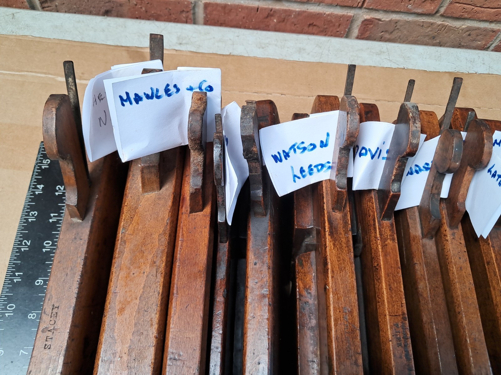 Job Lot of Mixed Makers Moulding Planes 17 in Total Mainly Good Condition 4 Age
