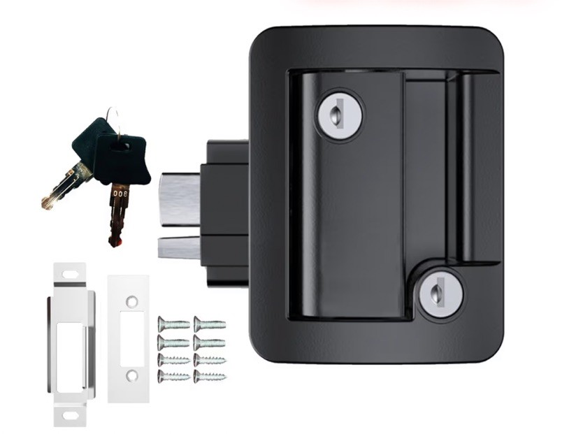 Upgraded RV Door Lock Replacement with Paddle Deadbolt, Camper Door Handle