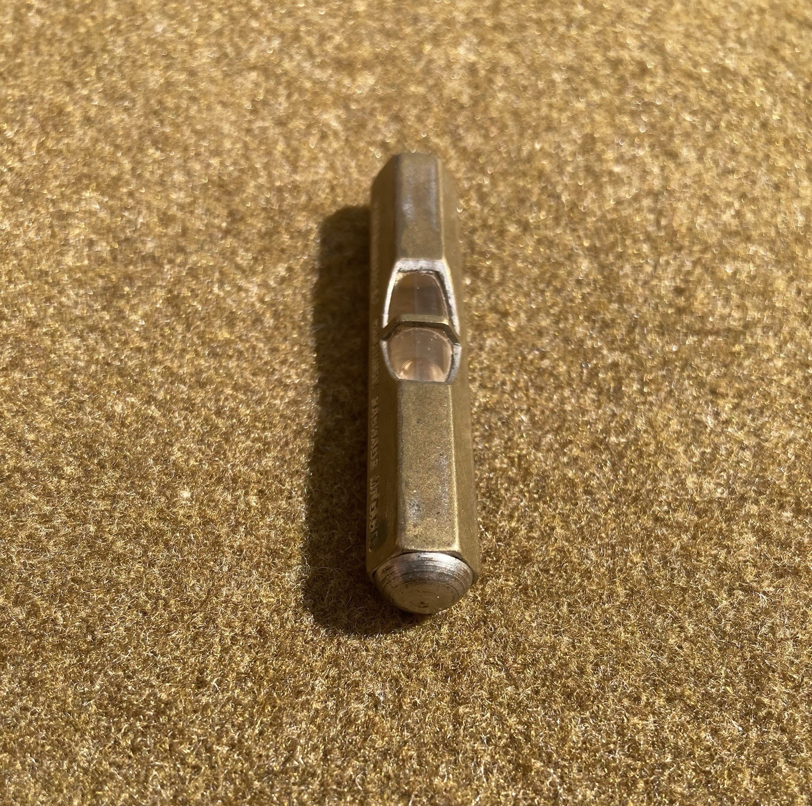 Vintage Brass Level Pocket Size Advertising Creamery Package Mfg. Co.