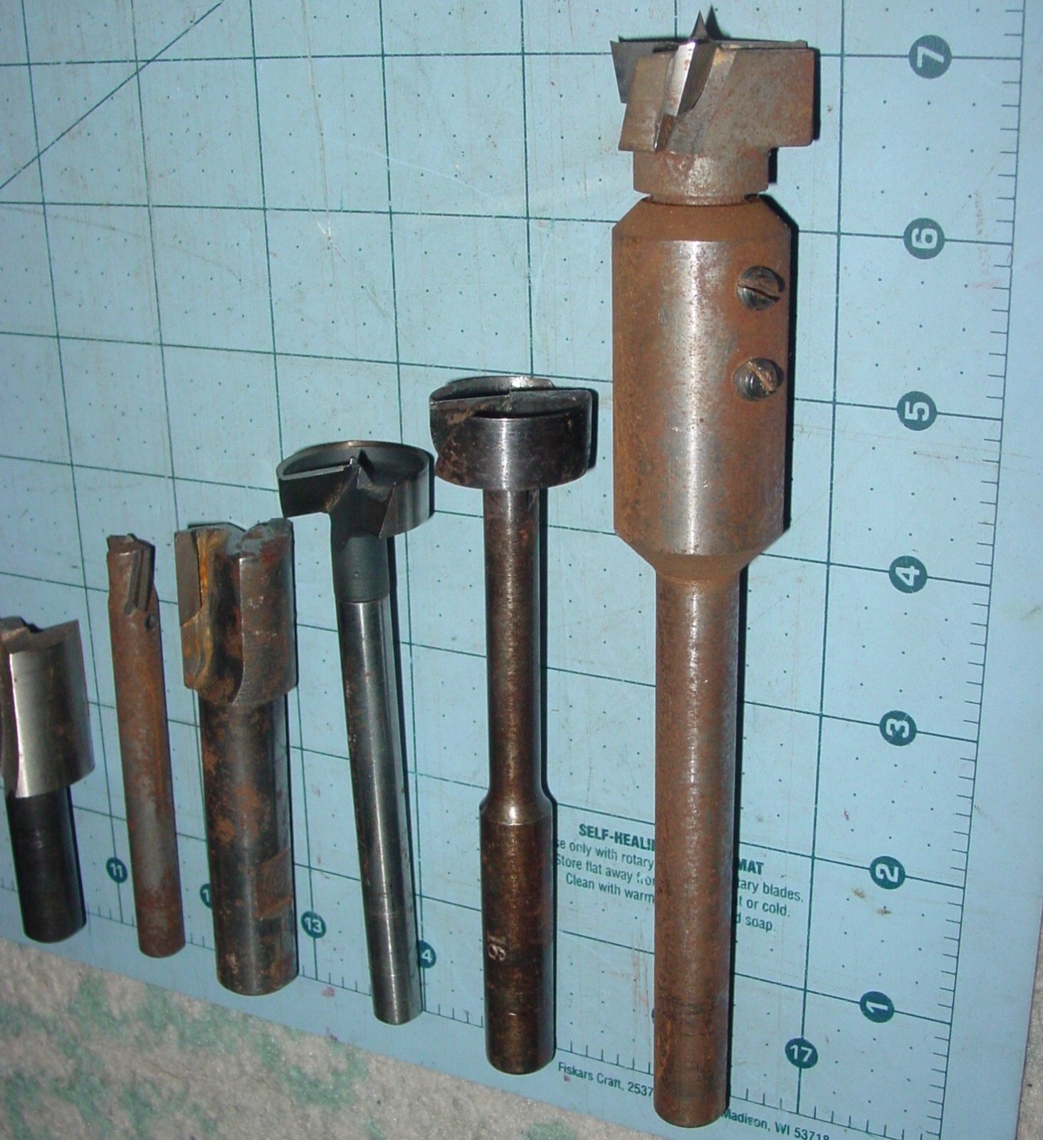 Vintage Woodwork Cutters Rounding Forstner Lathe Drill Press End Mill Bit Lot