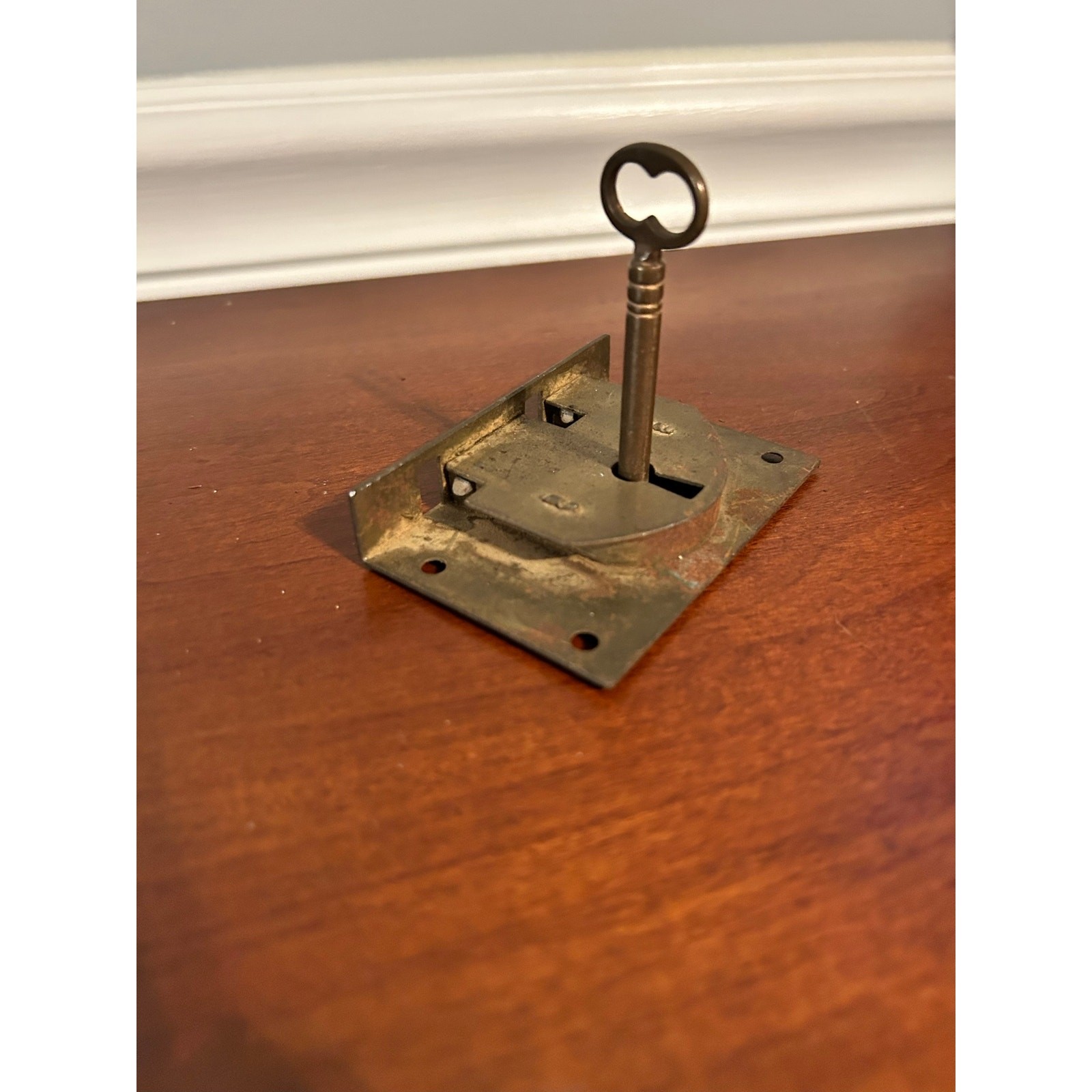 Vintage Working lock with Key Antique Style Brass Lock Set