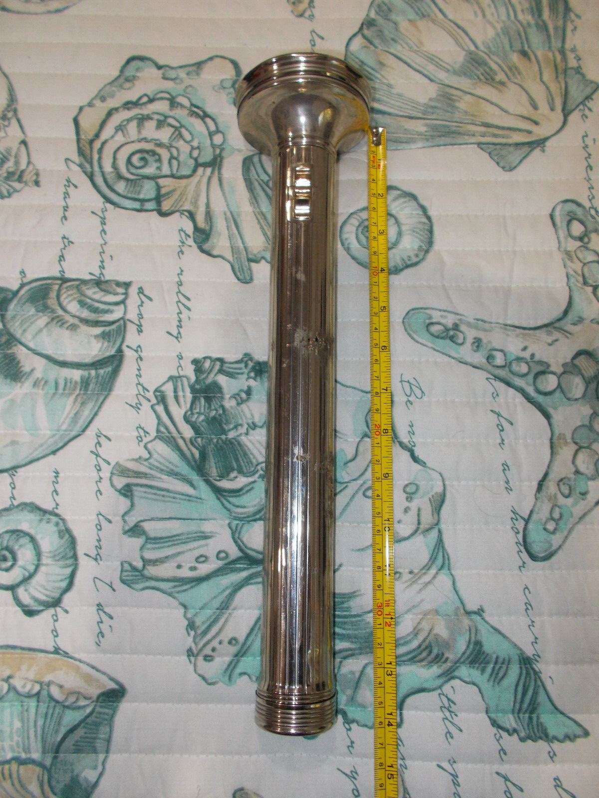 RARE VINTAGE 1950s USALITE USA LITE LARGE 14″ METAL FLASHLIGHT WORKS MADE IN USA