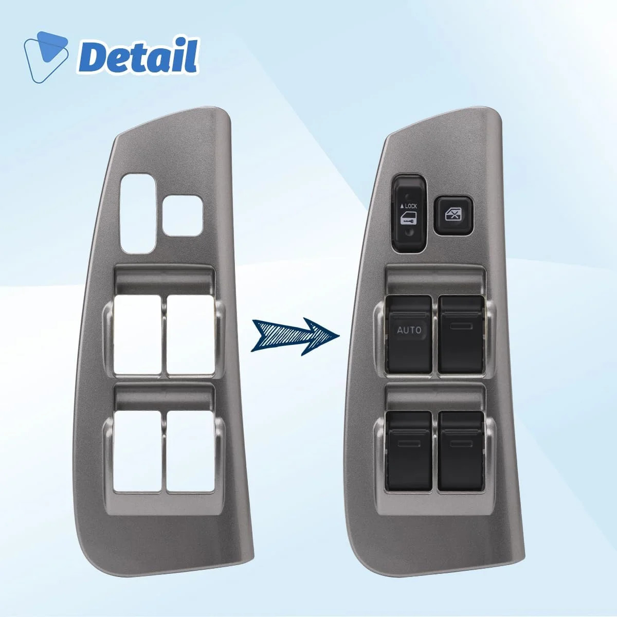 Front Left Driver Side Power Window Switch Control Button & Door Switch Panel Be