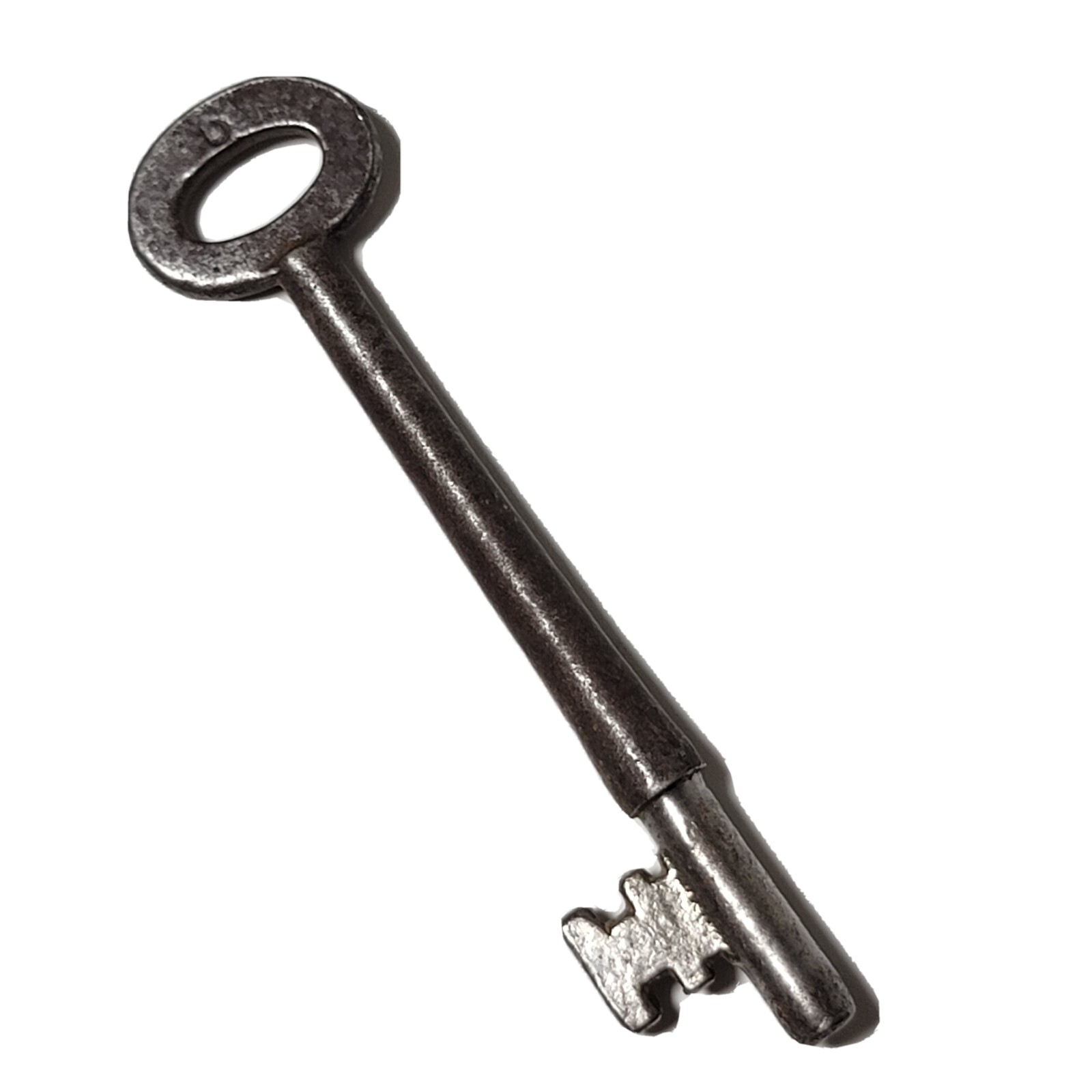 Vintage Solid Barrel Antique Skeleton Key Approx 3 5/8″ Long Marked A6