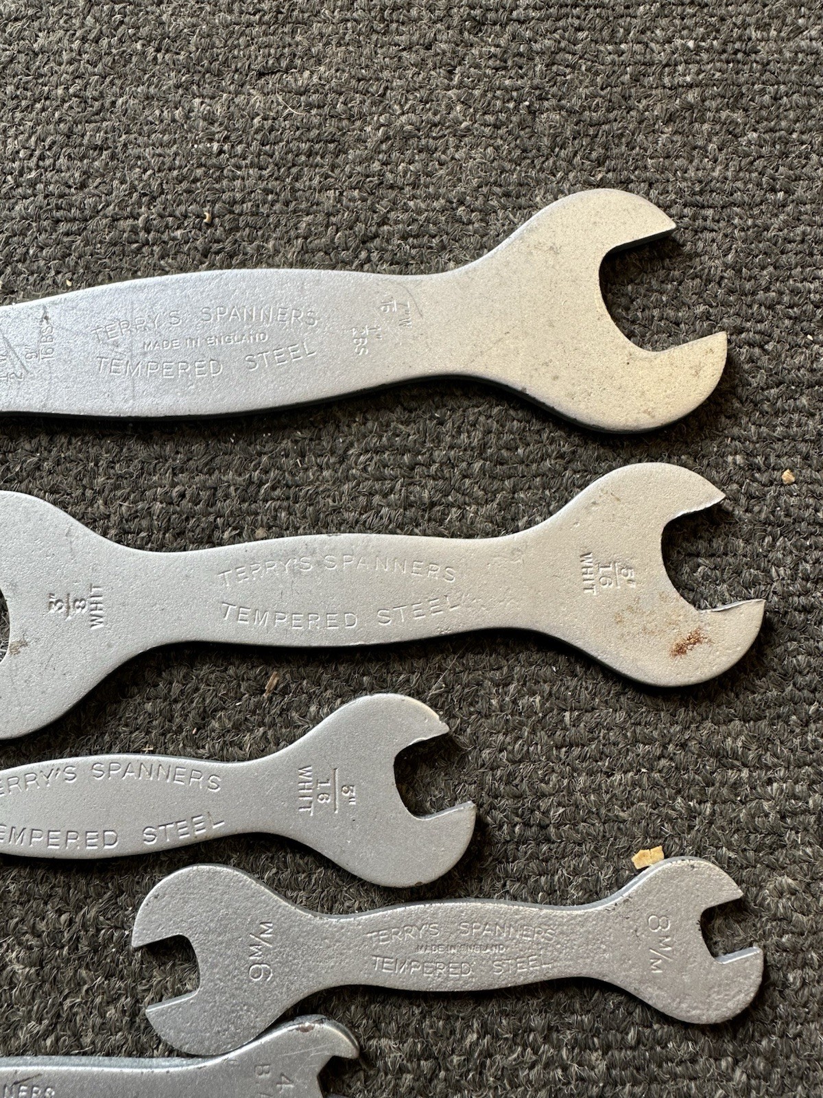 Job lot Vintage Terrys Tempered Steel Spanners