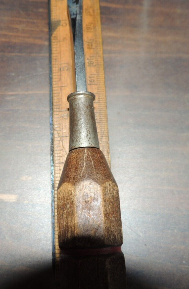 Vintage Proto Wood Handled SLOTTED FLAT Tip Screwdriver 9702, 2.5″ SQUARE SHANK