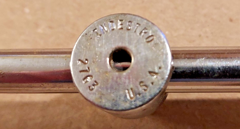Vintage Indestro 3/8″ Drive Sliding T Handle Breaker Bar 2763 Made in USA
