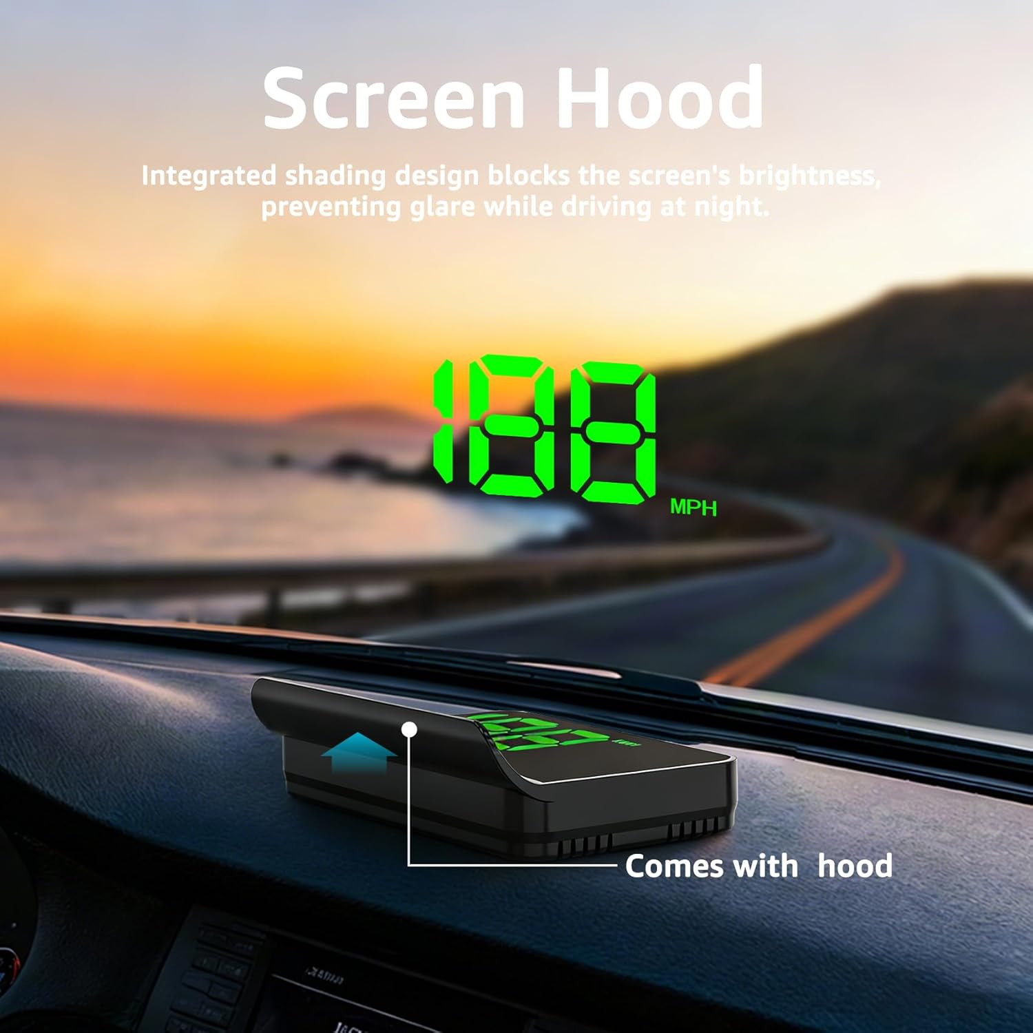 Heads up Display for Cars,Car HUD,Head up Display for Car,Digital GPS HUD Spe…