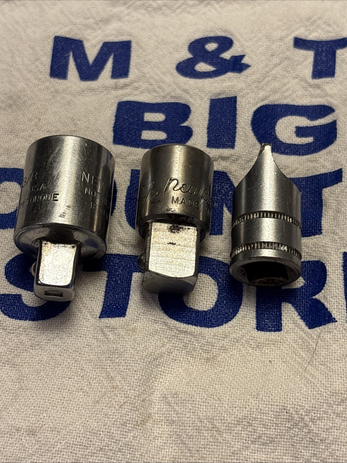 New Britain USA 3/8″ & 1/2″ Drive 2 Adapters & Drag Link Socket NB81, NS81, NB95