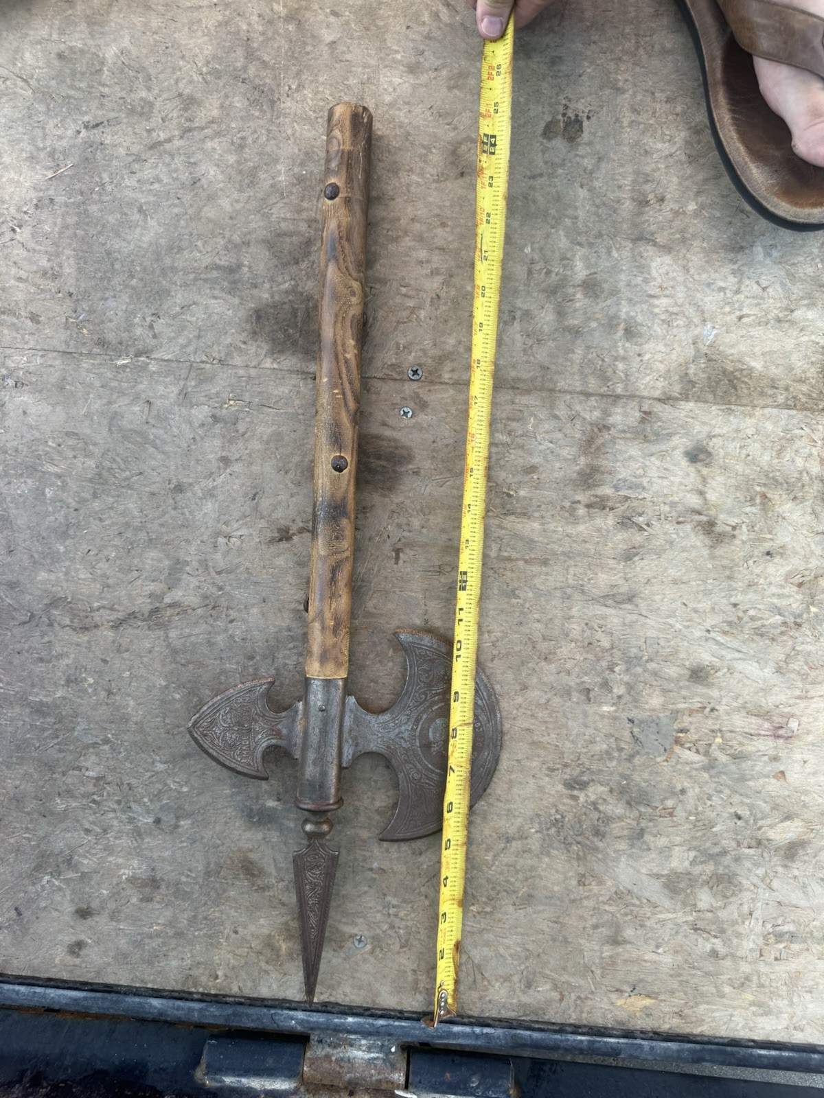 Vintage Spanish Battle Axe Halberd Hacha De Combate Made In Spain Wall Decor