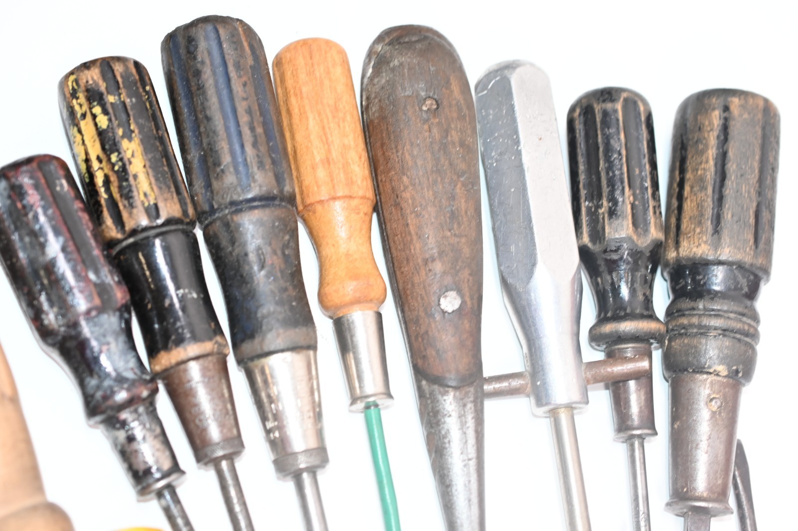 Vintage Mixed Hand Tool Lot Wooden Shop Drawer Approximately 20 Pieces