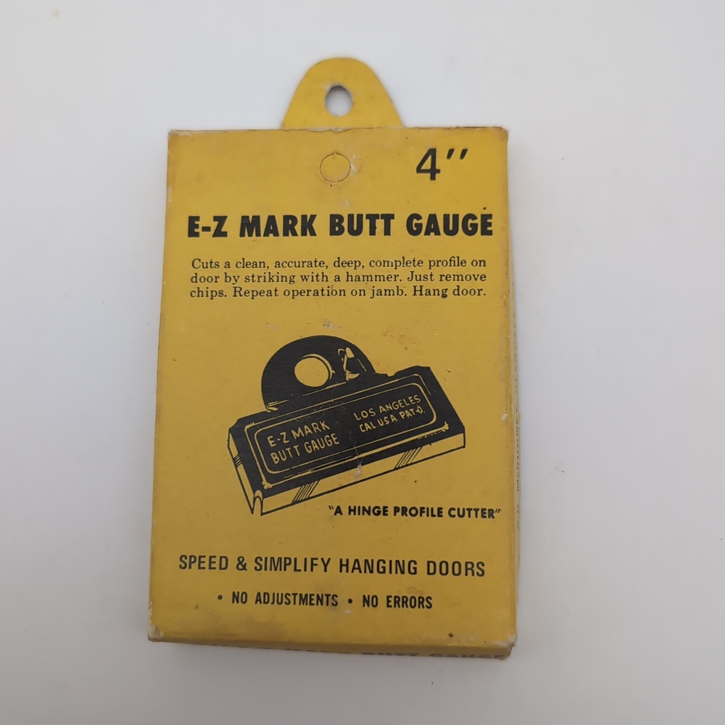 LOT OF 2: Vintage E-Z Mark Butt Gauge Gage 3 1/2” & 4” Nice Used Shape