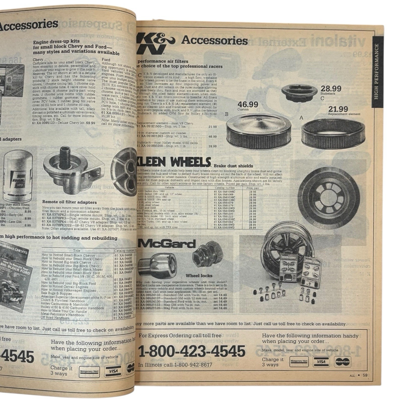 VTG 1984 Montgomery Ward Auto Express Catalog Softcover Magazine Car Mechanic