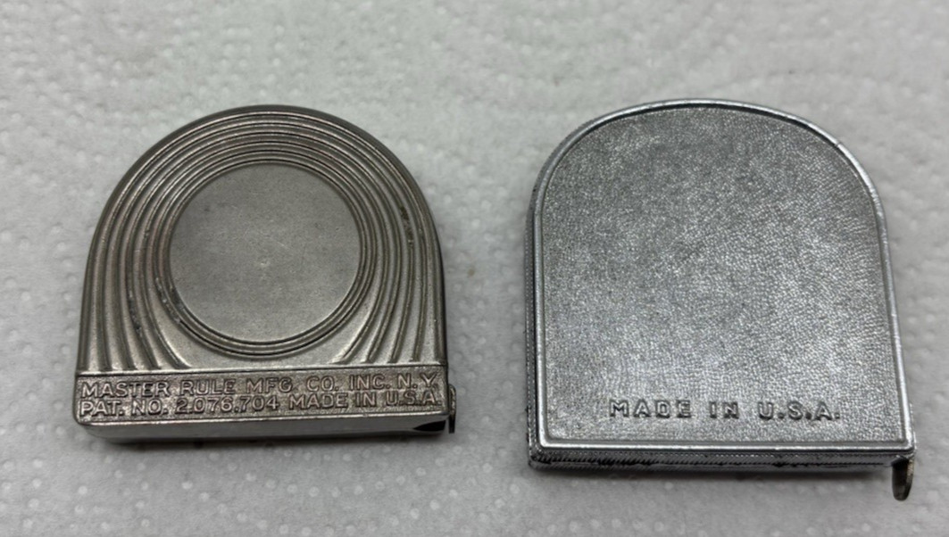 2 Vintage Made In USA, Measuring Tapes, Master Tufboy No. 308, & Walsco 810C