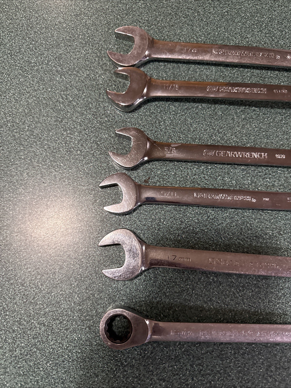 Lot Of 6 GearWrench Ratcheting Combination Wrench Set SAE Metric Free Shipping