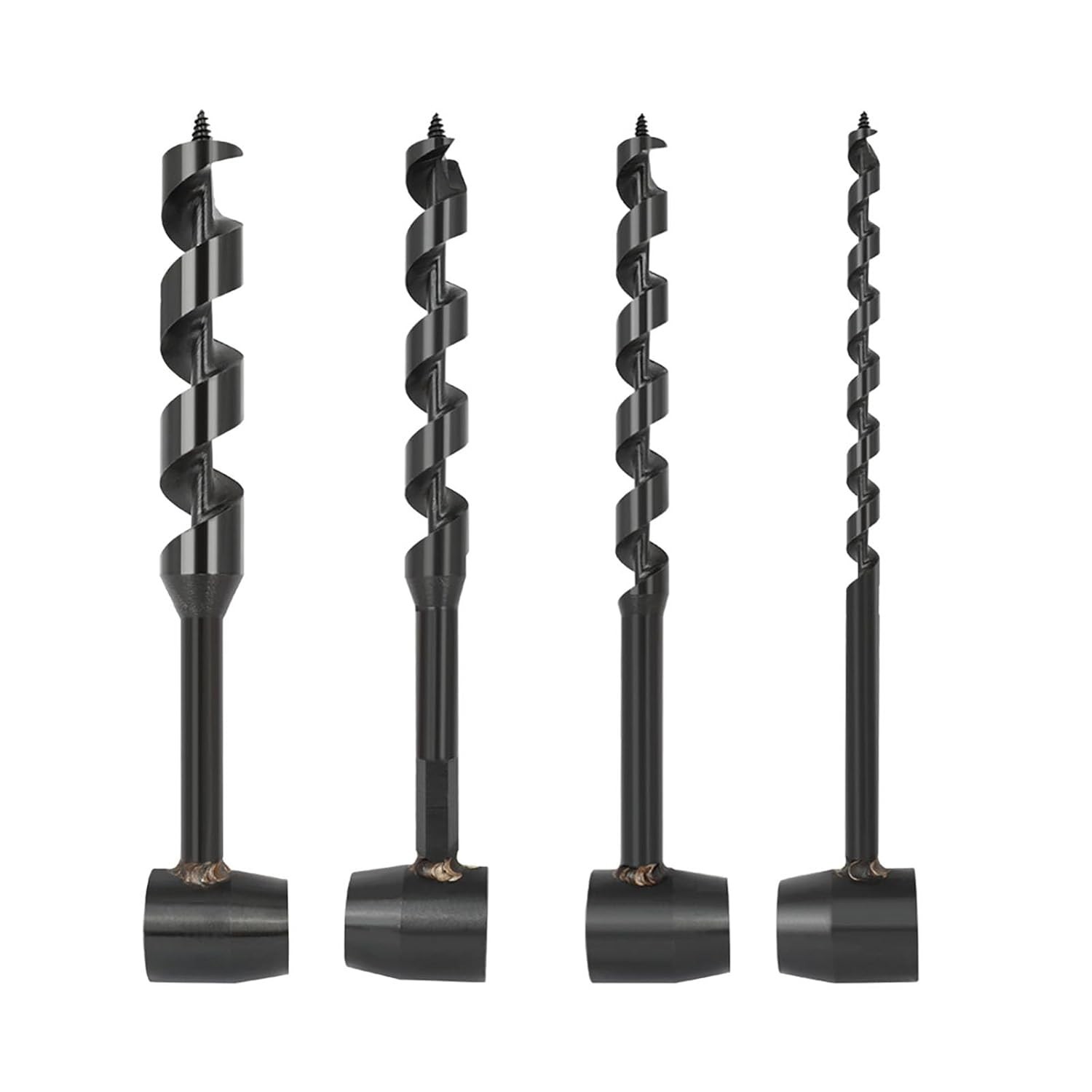 4 Pcs Hand Auger Wood Drill,Bushcraft Hand Auger Wrench