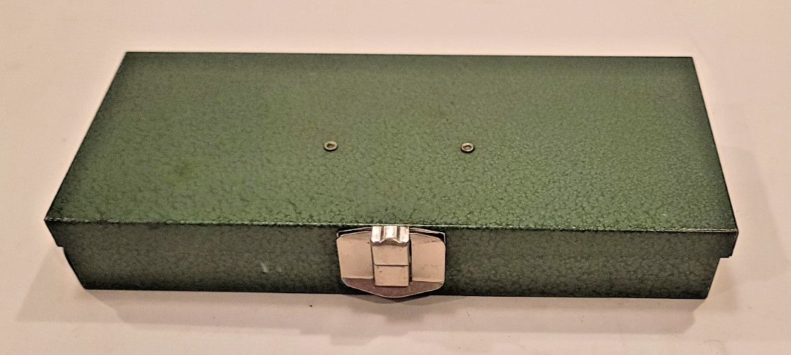 SK Tools Vintage Green 9” x 3.25” x 1.5” Metal Socket Set Tool Box