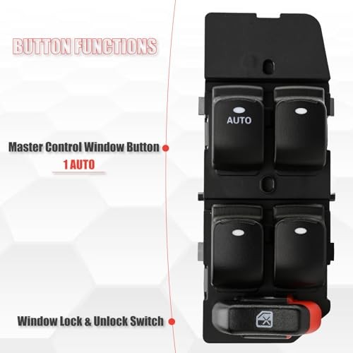 Master Power Window Switch Driver Side Compatible with Malibu 2008 15902664