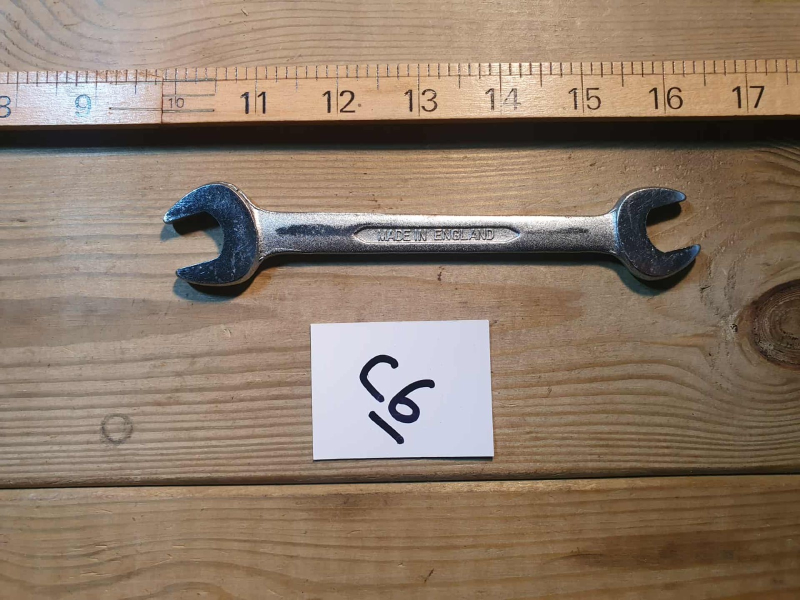 Superslim 13 x 15mm Open Ended Spanner Old Engineering Tools Mechanic Garage