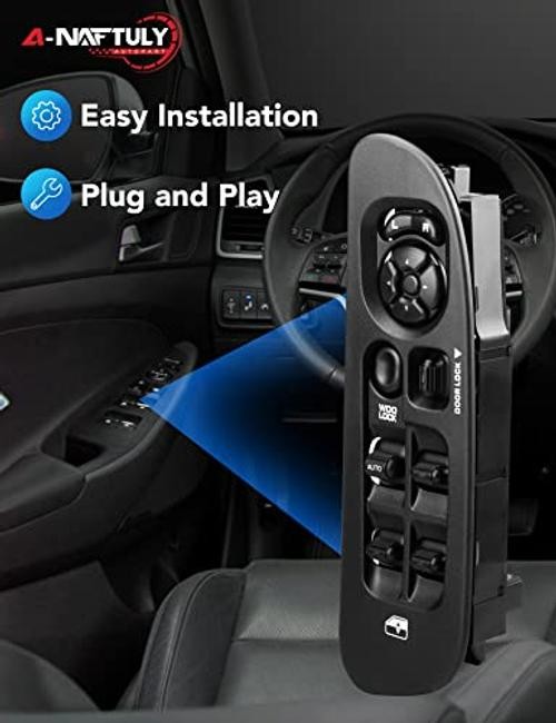 Driver Side Master Power Window Switch with Black Bezel Replacement for 2002