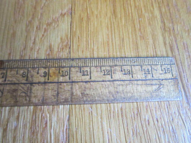 Vtg The Eyesaver Midget Ruler Seneca Falls NY Made in USA 6″/mm US CA Patents