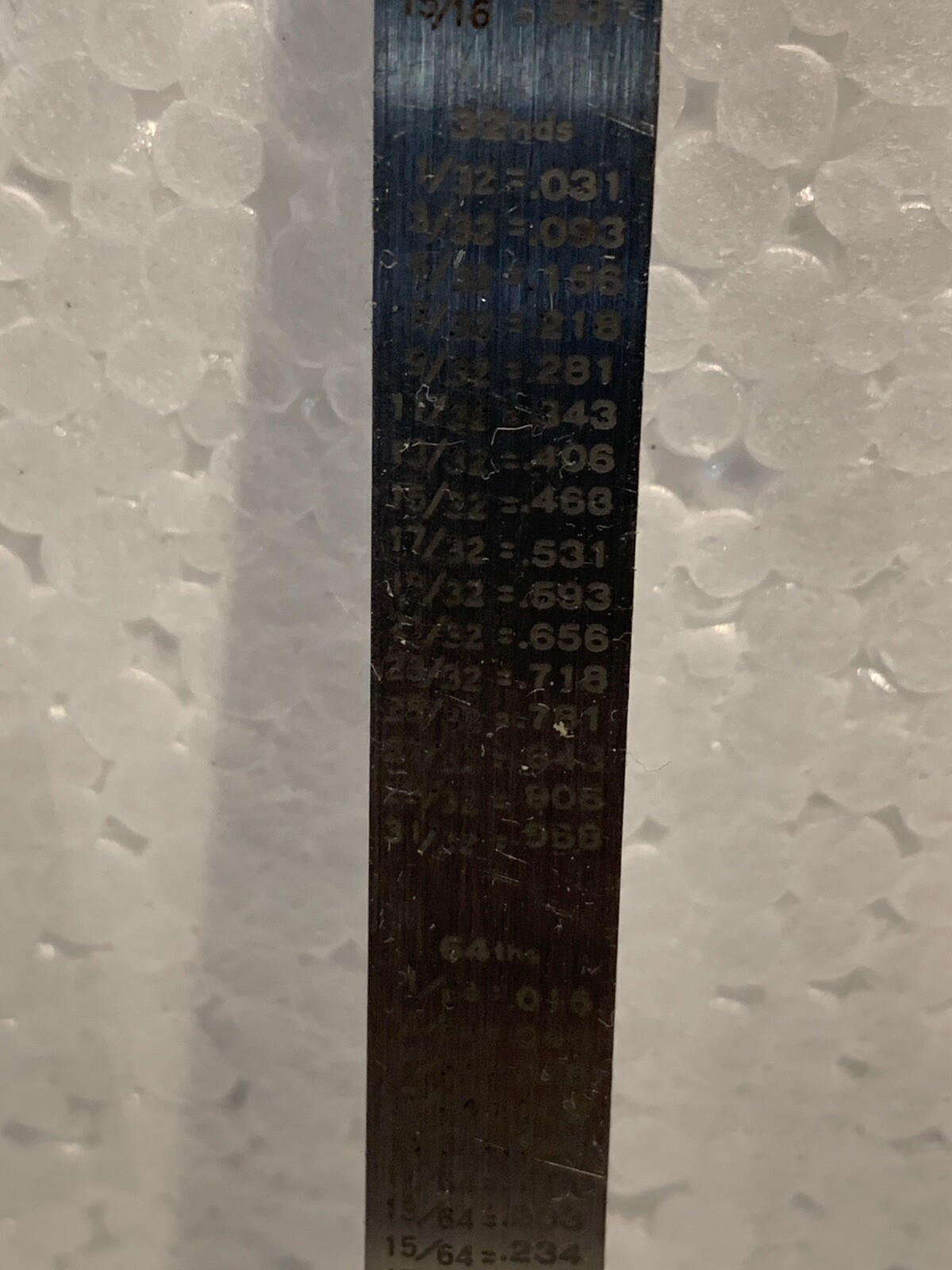GENERAL No 300 USA Machinist 6″ Rule Stainless Steel Ruler Decimal Equivalents