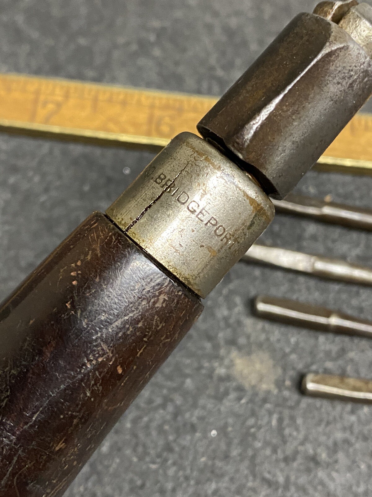 Vintage John S Fray Exotic Wood Tool Holder With 7 Tools