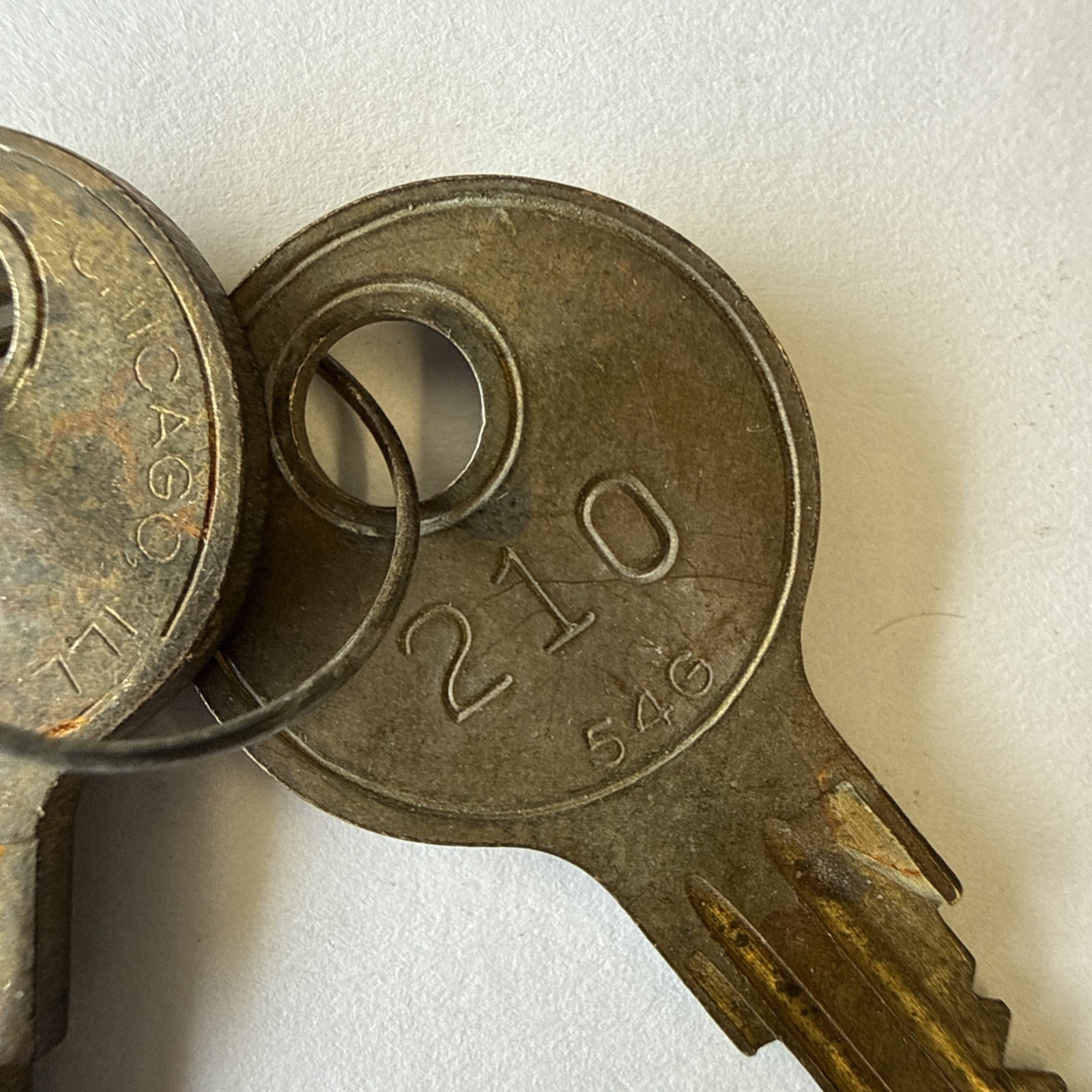 FORT LOCK CO Chicago Illinois 54G 210 Key Brass Vintage Lot of 2