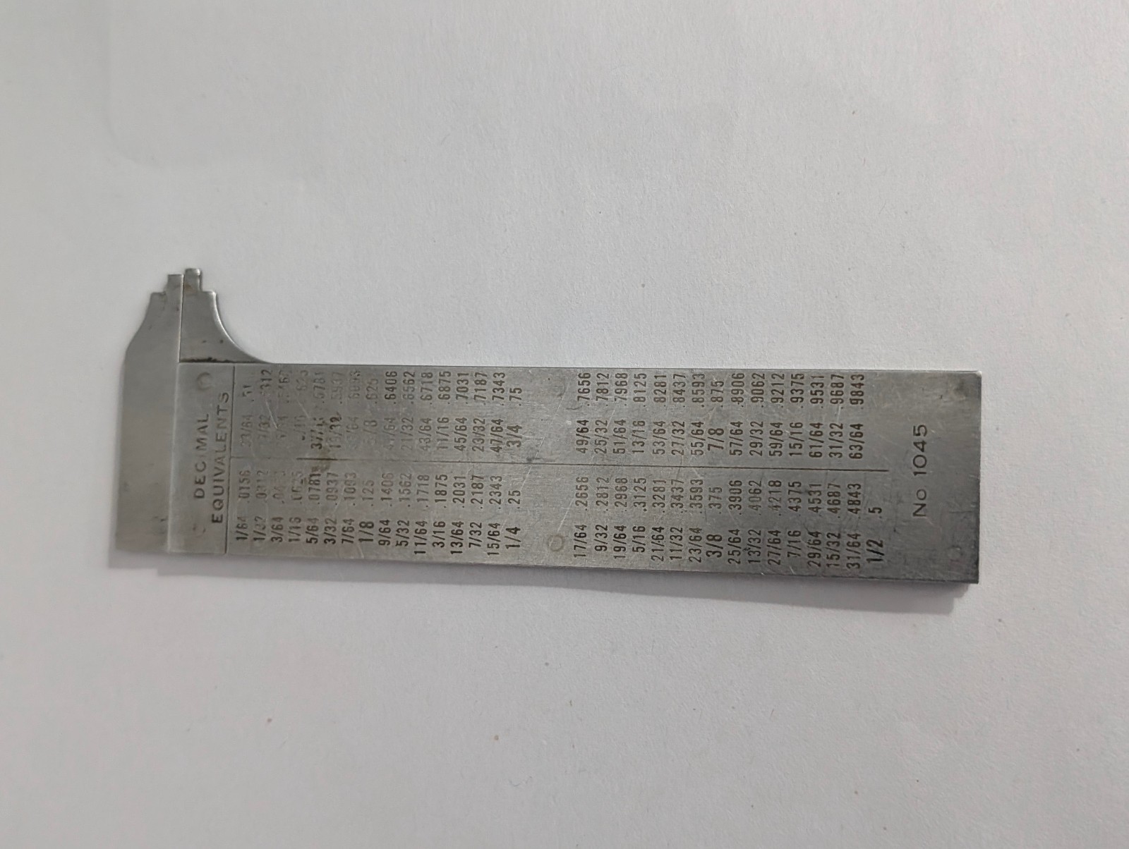 The Executive Pocket Chum No 1045 Slide Caliper Ruler – Stainless – Vintage USA
