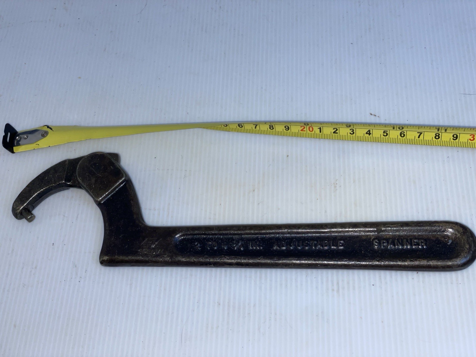 Vintage Adjustable J.H. Williams hook spanner Wrench Buffalo New York 471, 472