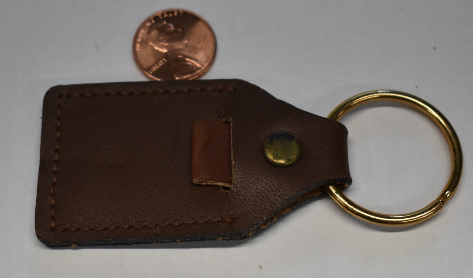 LEATHER KEY RING COIL METAL RING 3.5 inch LENGTH * LOOP FOR ADORNMENT