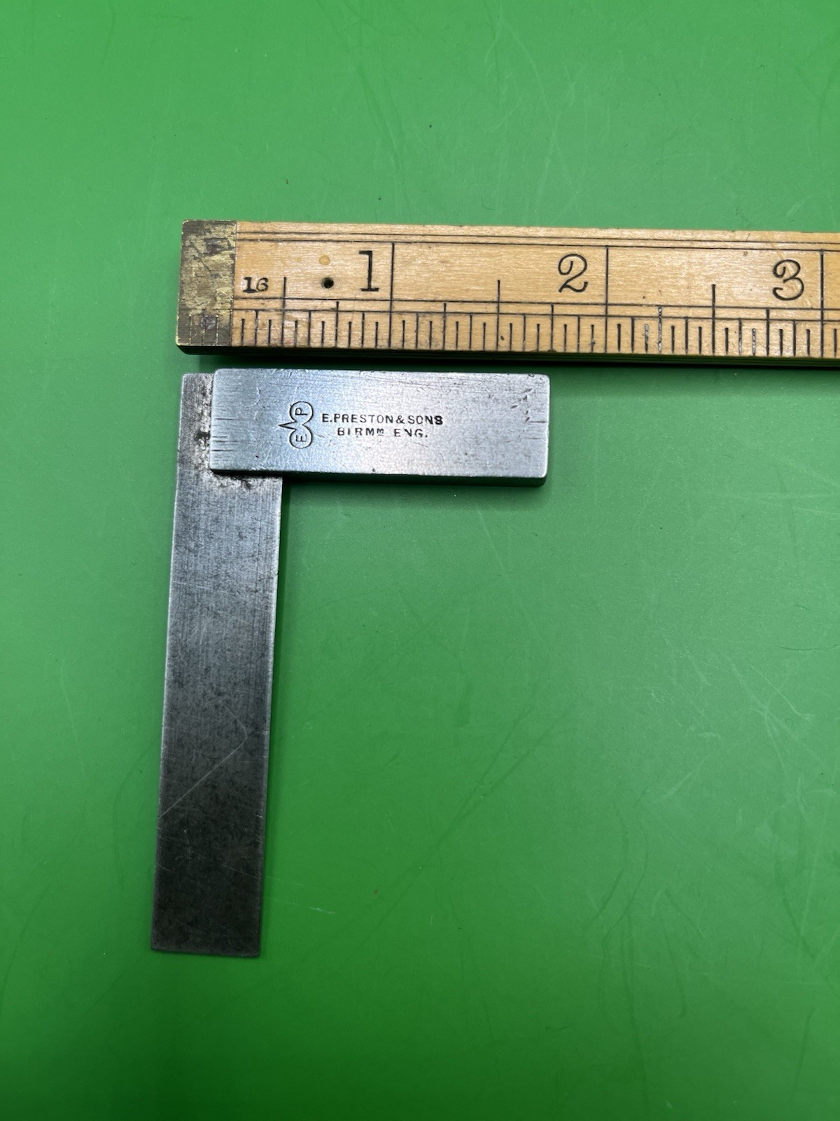 Vintage Edward Preston & Sons Precision Try Square 2-3/4”