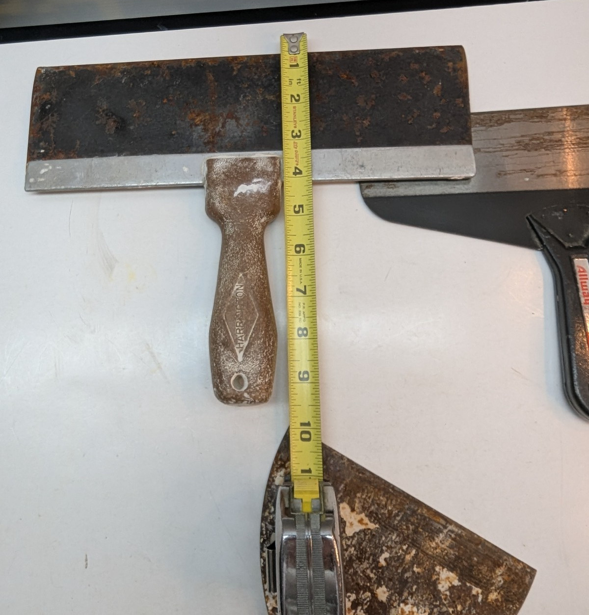 LOT OF 3 Vintage Decorator’s Metal Scraper with Wooden Handle