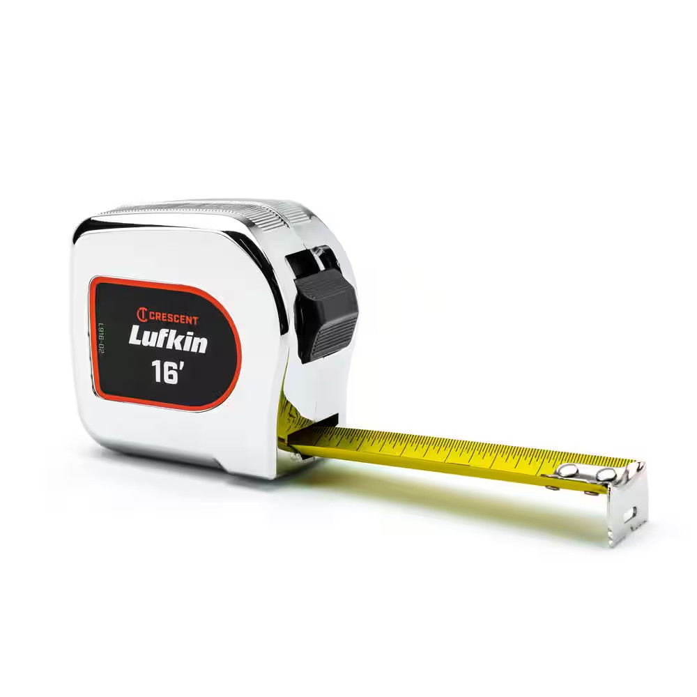 Lufkin 1 In. X 5M/16 Ft. Chrome Case Yellow Clad Tape Measure