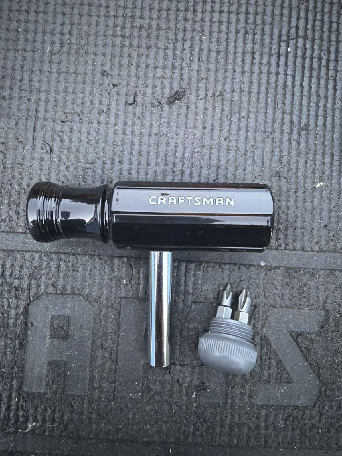 Rare Sears Craftsman USA NOS T-handle Screwdriver 47135 STORAGE LID AND BITS