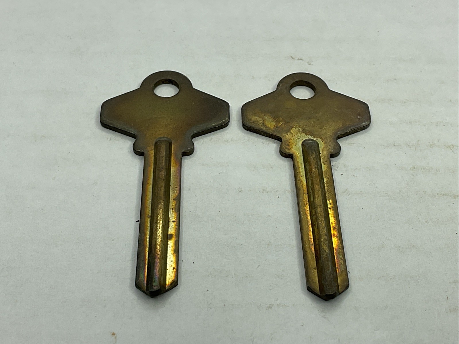 Curtis Industries NOS Key Blank Lot Of 2 Uncut SC6 Brass Keys C-CK88