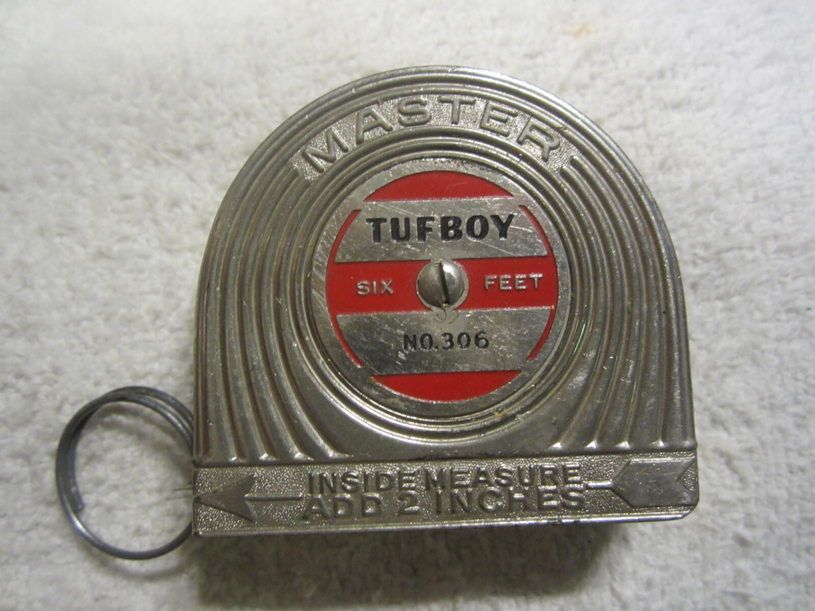 6 ft. Master Tape Measure TufBoy Brite Blade 306W VTG USA tool measuring rule