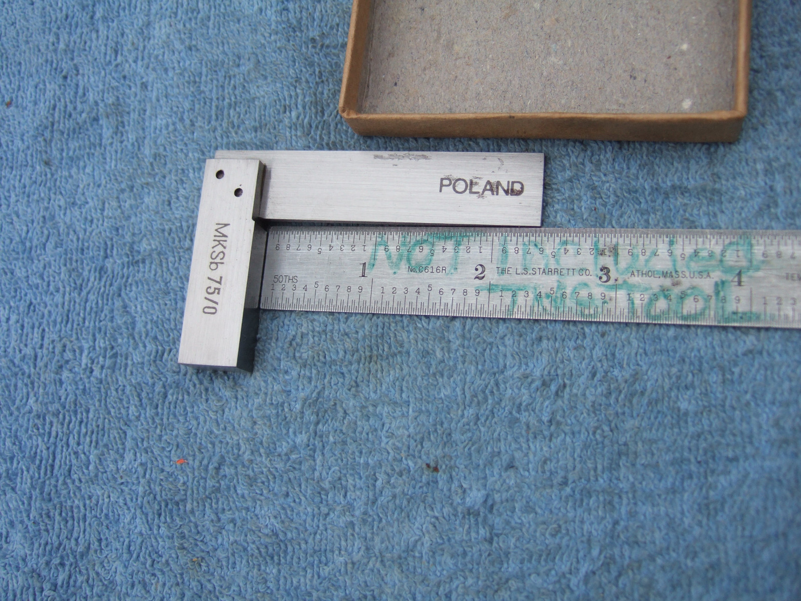 FOWLER VINTAGE 3″ MASTER SQUARE MACHINIST TOOLMAKER NOS POLAND DIN 875 BOXED