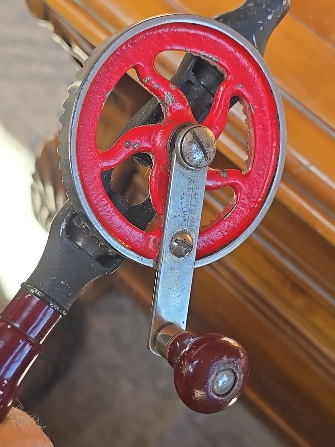 Rare Vintage Craftsman A-T Hand Drill Eggbeater Professional 2 Pinion Precision