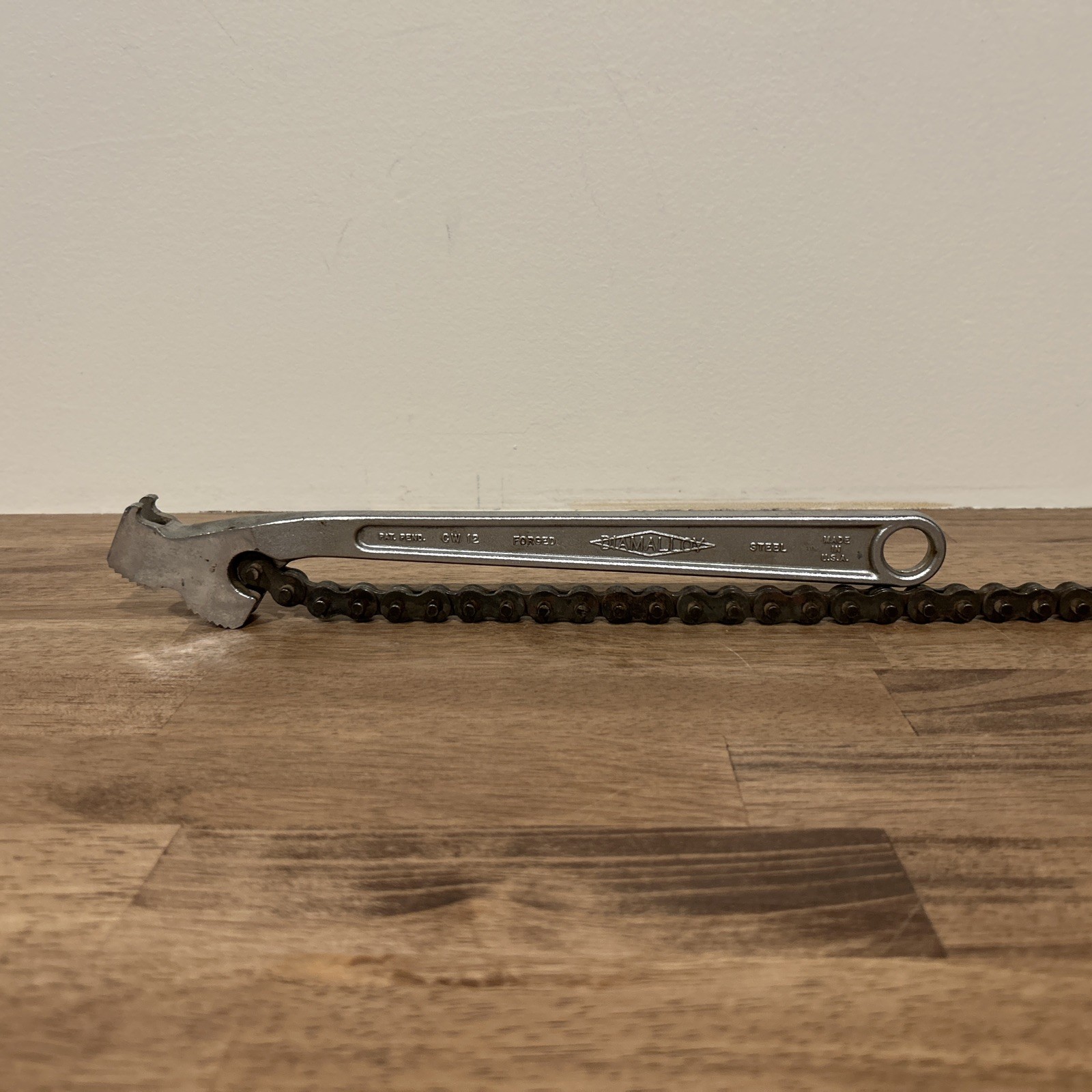 Diamond Tool & Horseshoe Co. CW12 12″ Chain Wrench vintage Diamalloy Duluth