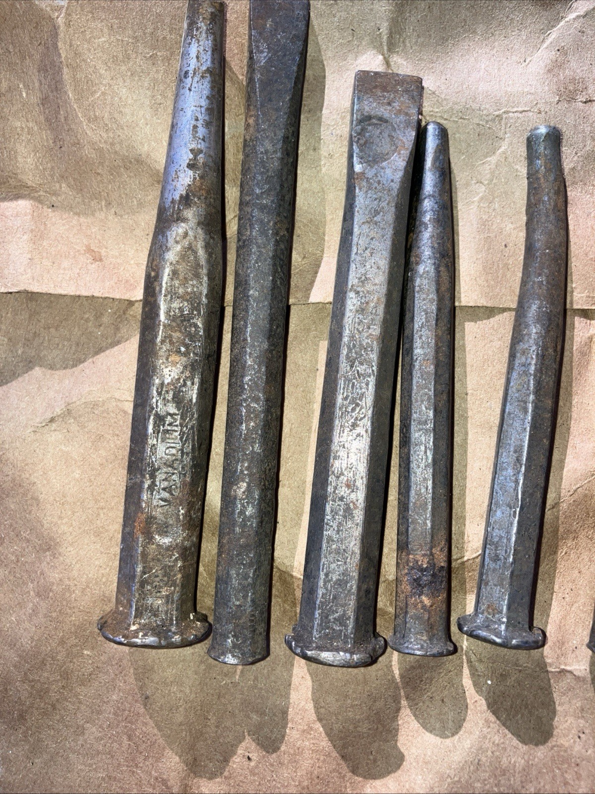 Vintage Mixed Punch & Chisel Set | Steel Hand Tools | Machinist Gunsmith Lot
