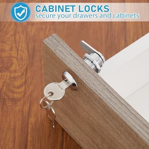 24 Sets Cabinet Locks with Keys – Secure Drawer, Mailbox, RV Storage Box Lock, Z