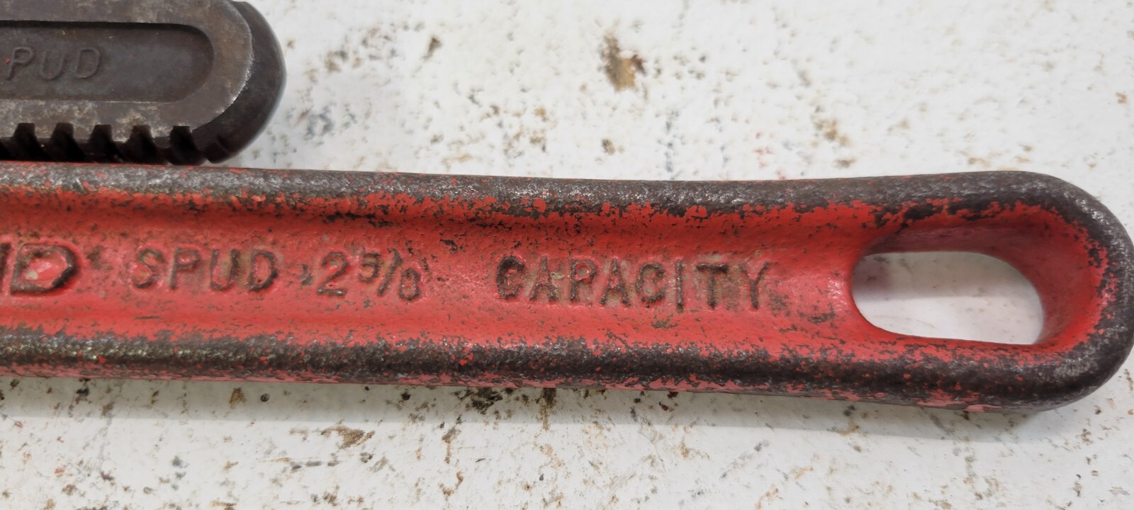 *PV38) Vintage 11″ Ridge Tool Rigid Spud Adjustable Smooth Jaw Pipe Wrench USA