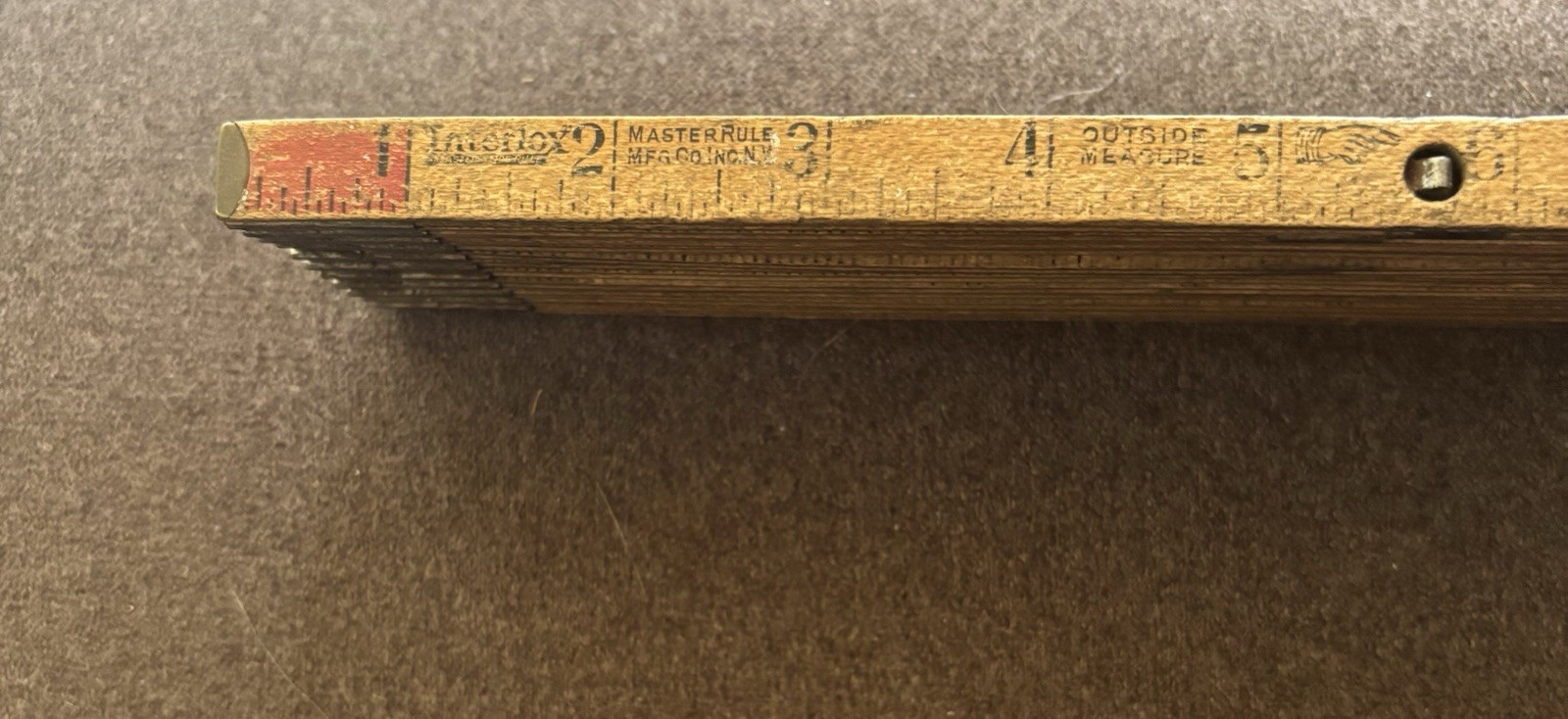 Vintage INTERLOX Master Slide Rule No. 106, 6’ Wood Ruler, 72″