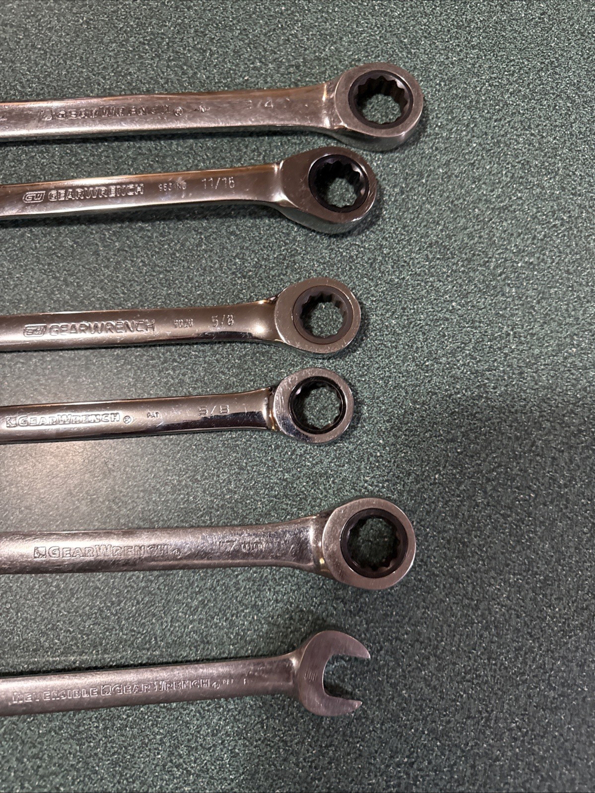 Lot Of 6 GearWrench Ratcheting Combination Wrench Set SAE Metric Free Shipping