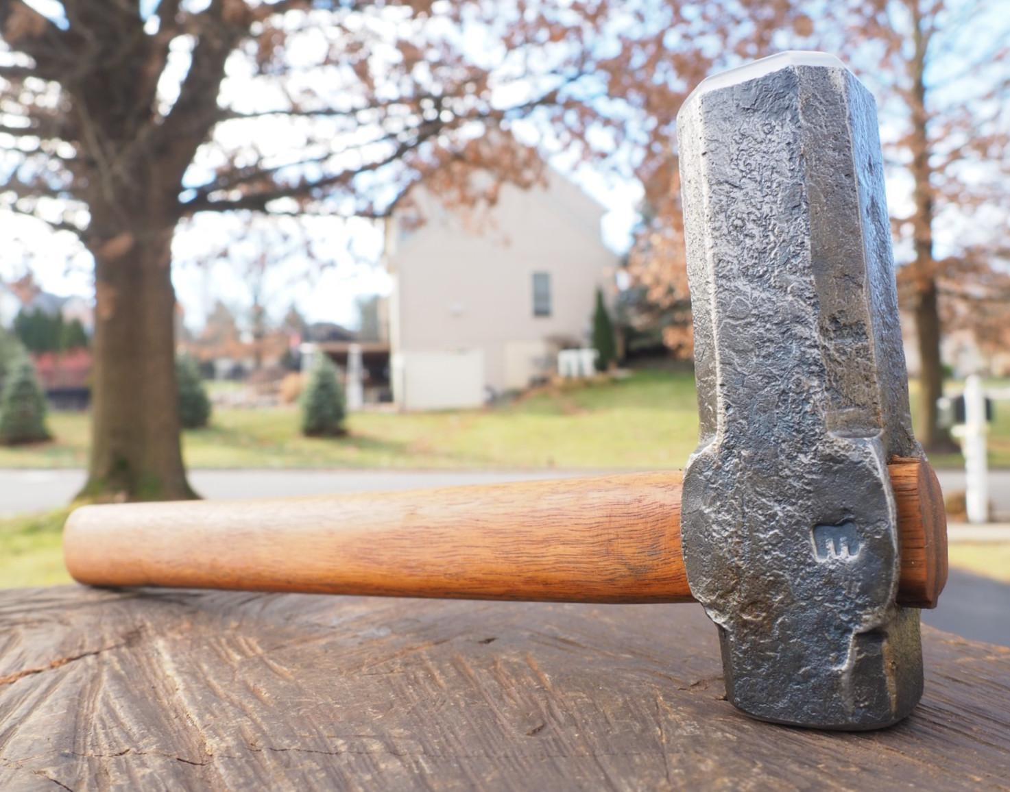 AUSTRALIAN 3.6LB DOG HEAD “JASON ELLARD” BLACKSMITH HAMMER ANVIL KNIFE BLADE SAW