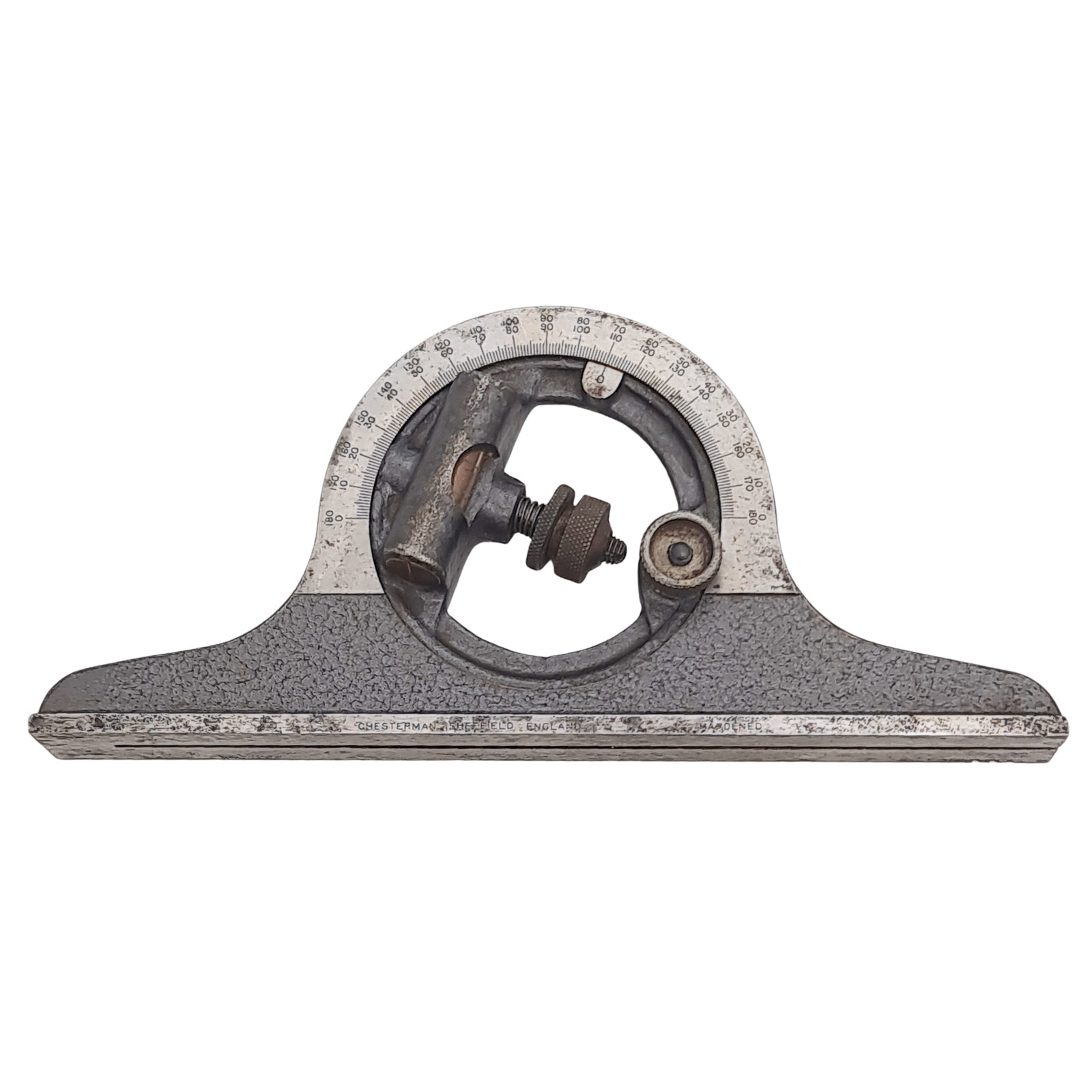 Vintage Chesterman Protractor Head Sheffield Engineers Angle Tool