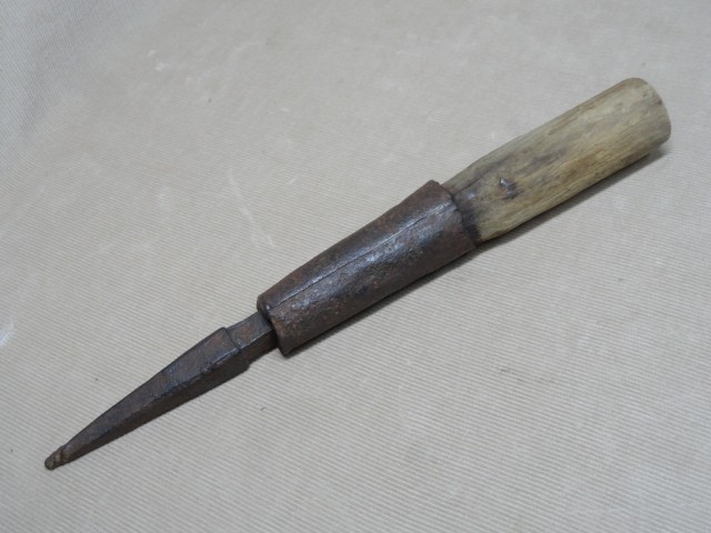 Vtg Maine Pike Pole End All Hand Forged 2 pc Ferrule w/ Insert Pick Point ‘OI’